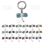 bcrg392 steel bcr 1.6mm w a dragonfly design with crystal wings