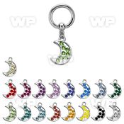 bcrg401 316l steel bcr 1.6mm w a moon with crystals