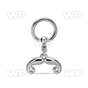 bcrg516 steel bcr w dangling plain downward facing mustache