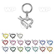 bcrg678 steel bcr 1.6mm w a crystal studded heart arrow