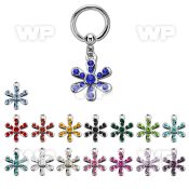 bcrg725 316l steel bcr 1.6mm w a crystal flower