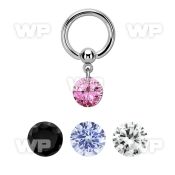 bcrgz407 316l steel bcr 1.6mm w a 8mm round cz stone