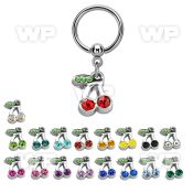 bcrs447 316l steel bcr 1.2mm w a crystal cherry design