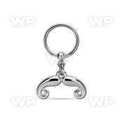 bcrs516 steel bcr w dangling plain downward facing mustache
