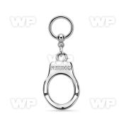 bcrs765 316l steel ball closure ring 1.2mm w dangling handcuff