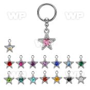 bcrssar 316l steel bcr 1.2mm w a a round crystal studded star