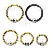 bcrtb4 anodized steel bcr, 14g w a 4mm plain steel ball