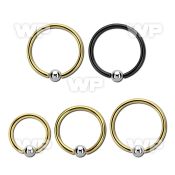 bcrteb3 anodized steel bcr, 16g w a 3mm plain steel ball