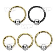 bcrteb5 anodized steel bcr, 16g w a 5mm plain steel ball