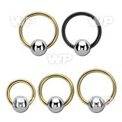 bcrteb6 anodized steel bcr, 16g w a 6mm plain steel ball