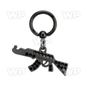 bcrtg631 black pvd plated steel bcr 1.6mm w black miniature ak47