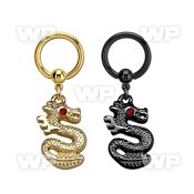 bcrtg721 gold or black pvd plated steel bcr 1.6mm w dragon