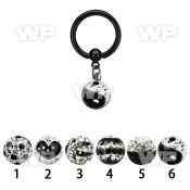 bcrtgfr black steel bcr 1.6mm w ying yang ferido ball