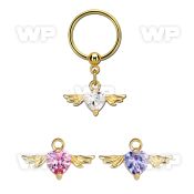 bcrtsz7 gold steel bcr 1.2mm w dolphin with round prongset czs