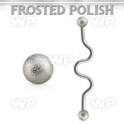 bdafo4 steel industrial zig zag barbell 5mm frosted steel balls