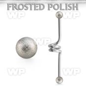 bdcfo4 steel industrial twister barbell 5mm frosted steel balls