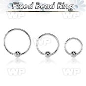 bedr20m 316l steel fixed bead ring, 20g w a 2.5mm ball