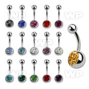 bnmtj30 steel belly banana w 8mm steel ball w ferido crystals