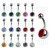 bnmtj30j steel belly banana w 8mm ball w ferido crystals jewel