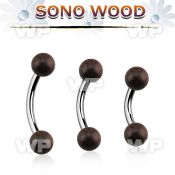 bnsn5 organic belly banana w steel post w 5mm sono wood balls