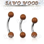 bnsw5 organic belly banana w steel post w 5mm sawo wood balls