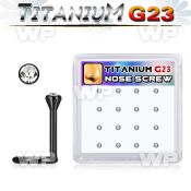 box w 16 black titanium g23 nose screws 1mm w cystals