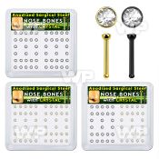 box w 52 anodized steel nose bones 1mm w 2mm crystal top