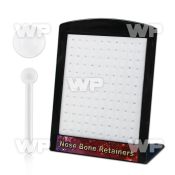 brac10 display w 120 flex nose bone retainer w 2mm ball top