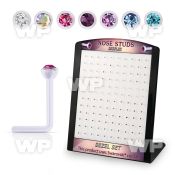 brac22 display w 120 bio  flex nose studs w 2mm crystals