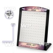 brac23 display w 120 bio  flex nose stud w 2.5mm clear crystal
