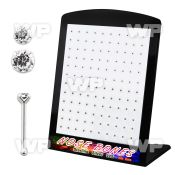 brnbpmc board w silver nose bones w mix prongset clear crystals