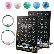 brnhm42 board w 30 925 silver seamless ring 20g w 3mm opal