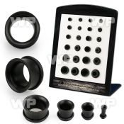 brpg212 display 24 pcs of areng wood single flare flesh tunnel