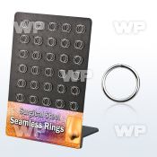 brsel6 display w 60 pcs 316l steel seamless rings, 20g (0.8mm)
