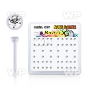 bxa32 box w 120 bio  flex nose bones w 2mm clear crystal