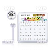 bxa38 box w 120 bio  flex nose stud w 2.5mm clear crystal