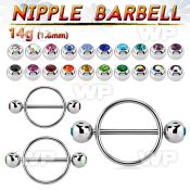 c4umwy surgical steel round nipple shield 1 6mm bar 6mm press nipple piercing