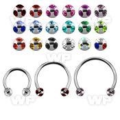cbemj4l xxl steel circular barbell 16g 4mm steel multijewel ball