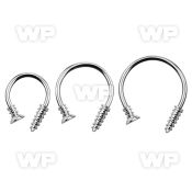 cbescwl xxl steel circular barbell, 16g w cross screw top