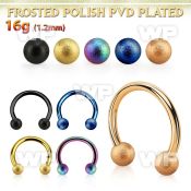 cbetfo3 anodized steel circular barbell w 3mm frosted steel ball
