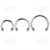 cbmcn5l xxl steel circular barbell, 14g w 5mm cones