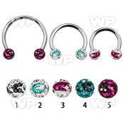 cbmfc6l xxl steel cbr 6mm multi crystals ball w zebra stripes