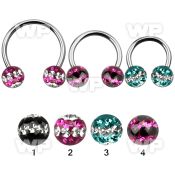 cbmfd8l xxl steel cbr 8mm multi crystals ball w cute triple line