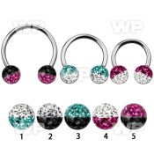 cbmfe8l xxl steel cbr 8mm multi crystals ball in 2 color design