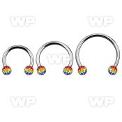 cbmfg5l xxl steel cbr 5mm multi crystals ball in gay pride color