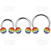 cbmfg8l xxl steel cbr 8mm multi crystals ball in gay pride color