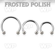 cbmfo4l xxl steel cbr, 14g w 4mm frosted steel ball