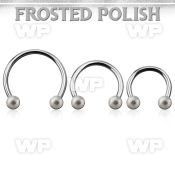 cbmfo5l xxl steel cbr, 14g w 5mm frosted steel balls