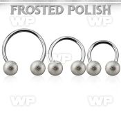 cbmfo8l xxl steel cbr, 14g w 8mm frosted steel balls