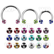 cbmmj5l xxl steel cbr, 14g w 5mm steel multi jewel balls